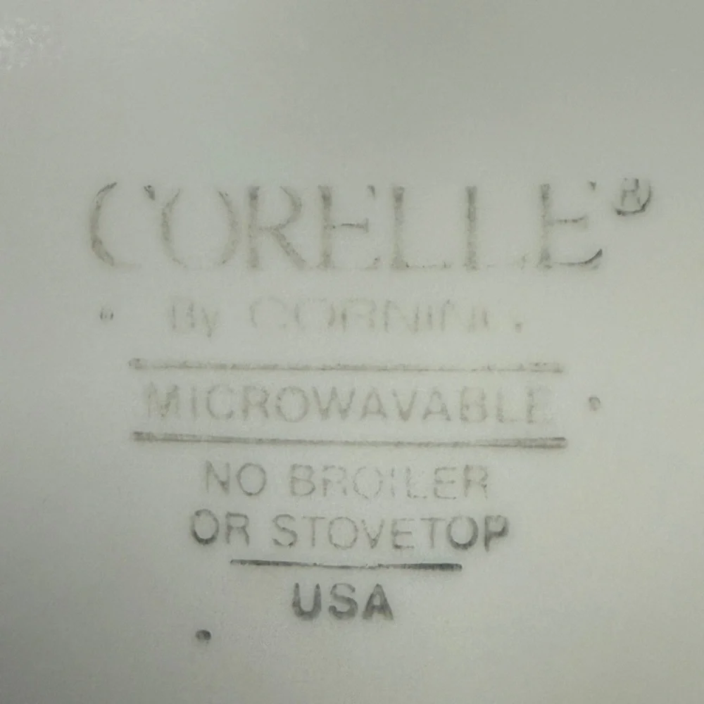 Corelle Forever Yours Pink and Blue Dinnerware Set with Heart Design set of 4